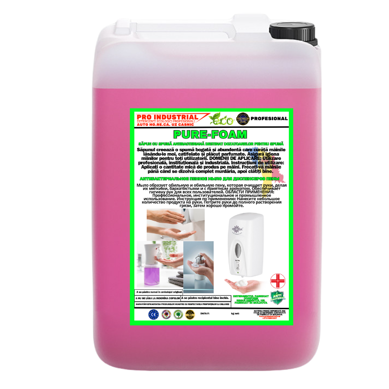 Spumă antibacteriană delicată și eficientă, destinată dozatoarelor de spumă-(Pentru preț şi cantitate angro Contactați-ne)